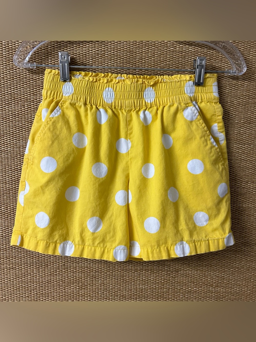 Hanna Andersson Shorts Girls’s 12 Yellow Polka Dot